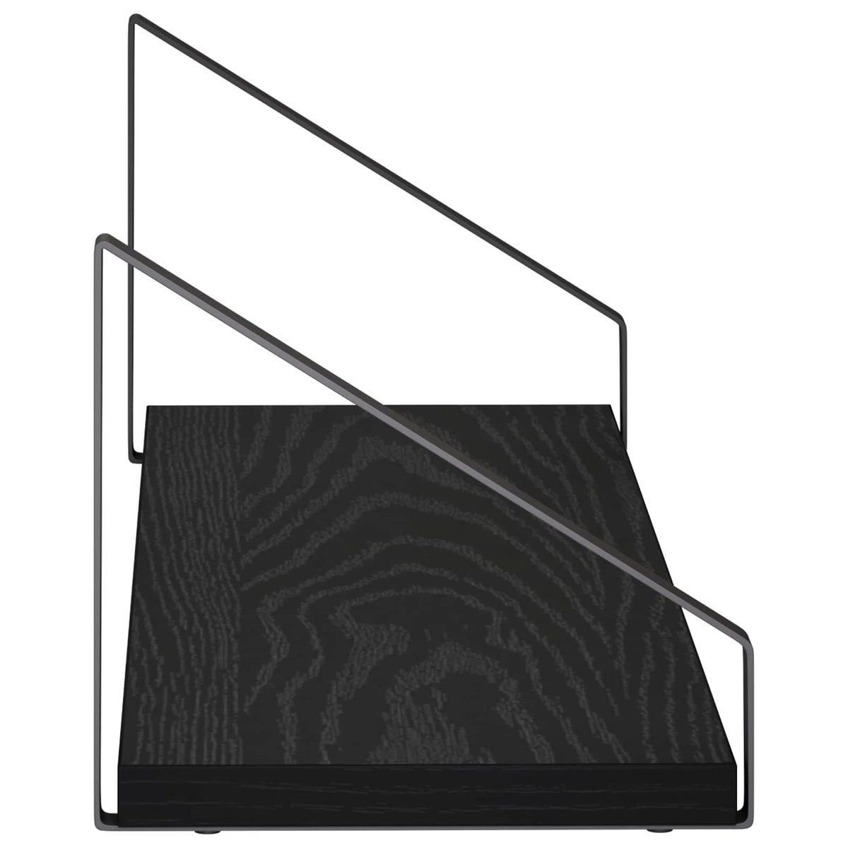 vidaXL Wall Shelves 2 pcs Black Oak 60 x 16 x 15.5 cm