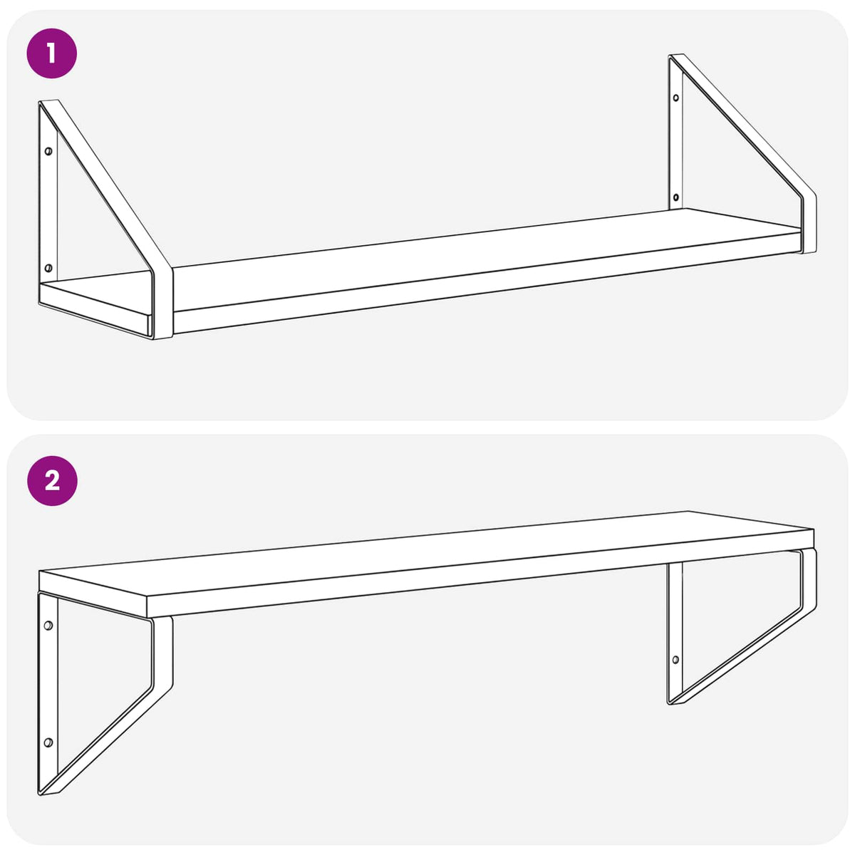 vidaXL Wall Shelves 2 pcs Smoked Oak 60 x 16 x 15.5 cm