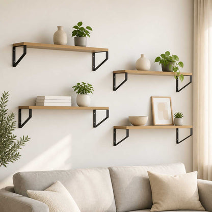 vidaXL Wall Shelves 4 pcs Artisan Oak 60 x 16 x 15.5 cm