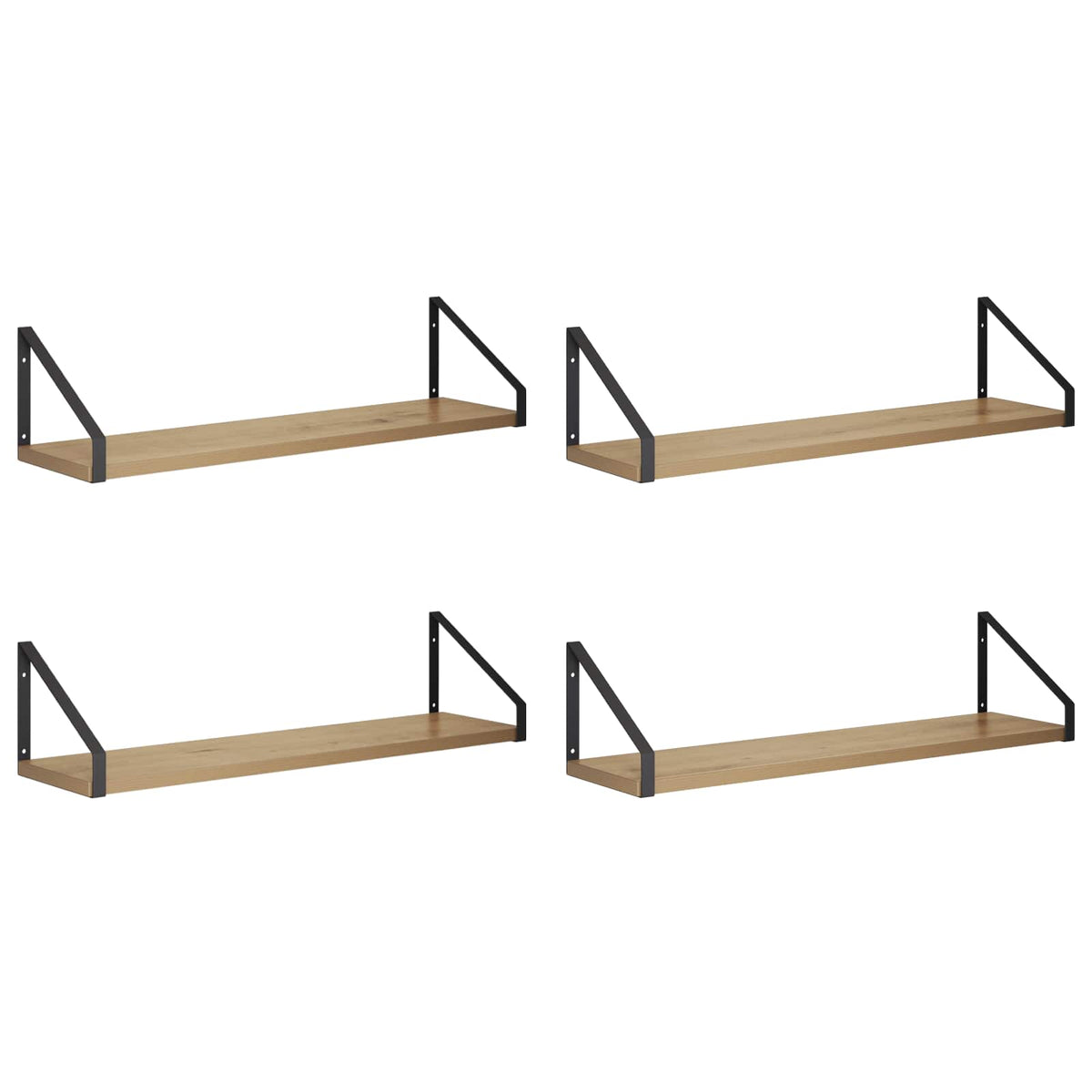 vidaXL Wall Shelves 4 pcs Artisan Oak 60 x 16 x 15.5 cm
