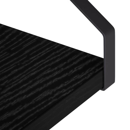 vidaXL Wall Shelves 3 pcs Black Oak 40 x 16 x 15.5 cm