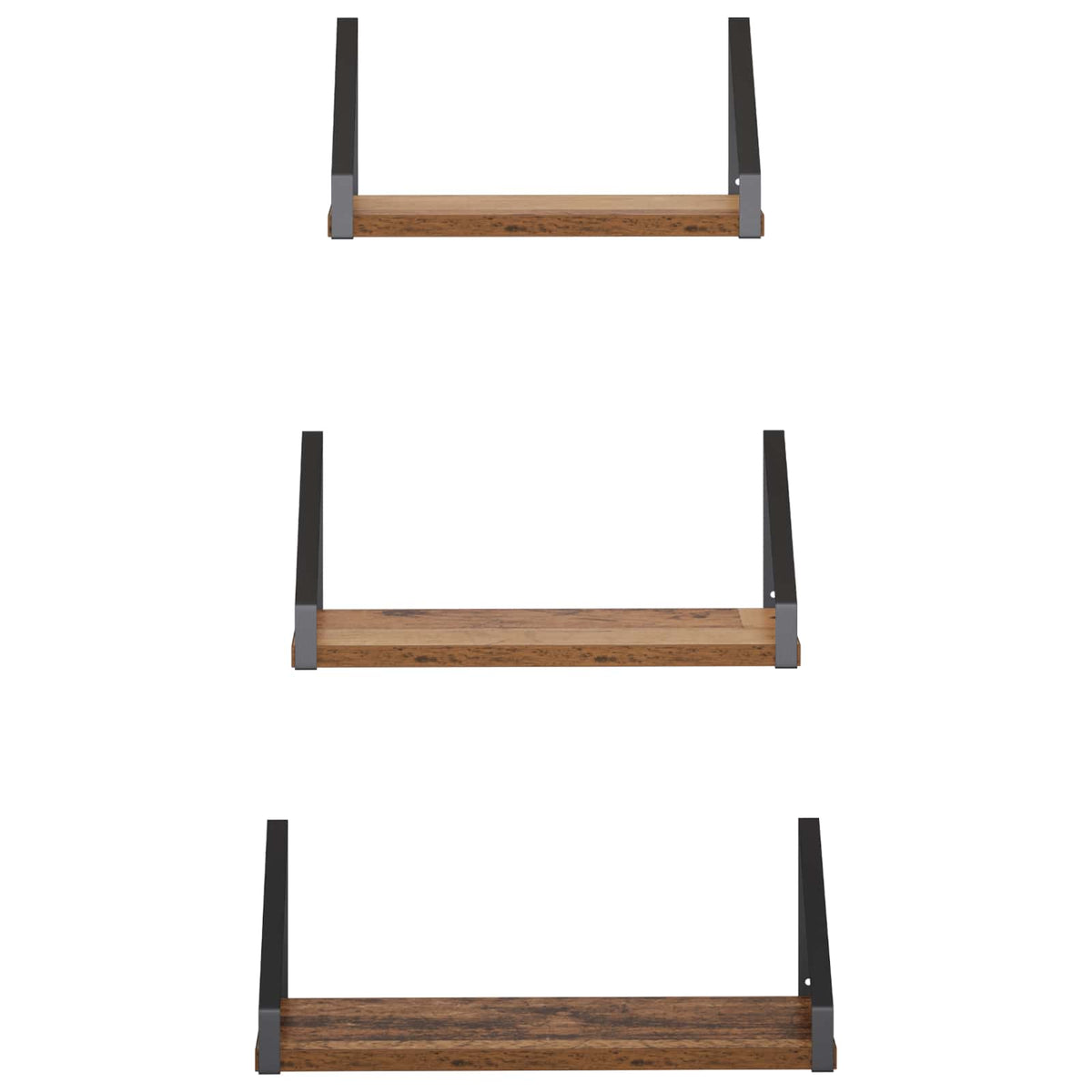 vidaXL Wall Shelves 3 pcs Old Wood 40 x 16 x 15.5 cm