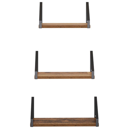 vidaXL Wall Shelves 3 pcs Old Wood 40 x 16 x 15.5 cm