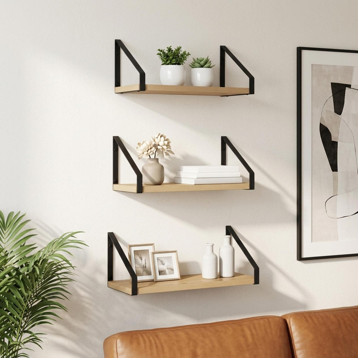 vidaXL Wall Shelves 3 pcs Artisan Oak 40 x 16 x 15.5 cm