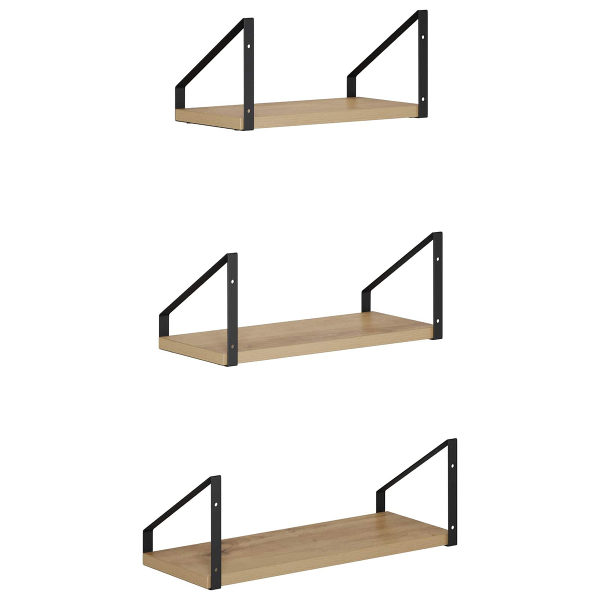 vidaXL Wall Shelves 3 pcs Artisan Oak 40 x 16 x 15.5 cm