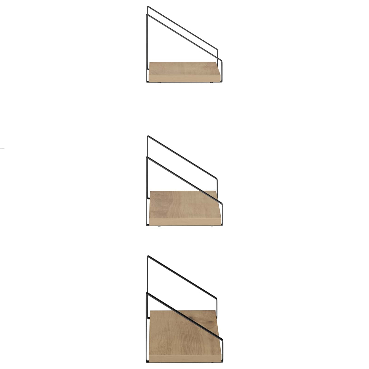 vidaXL Wall Shelves 3 pcs Artisan Oak 40 x 16 x 15.5 cm