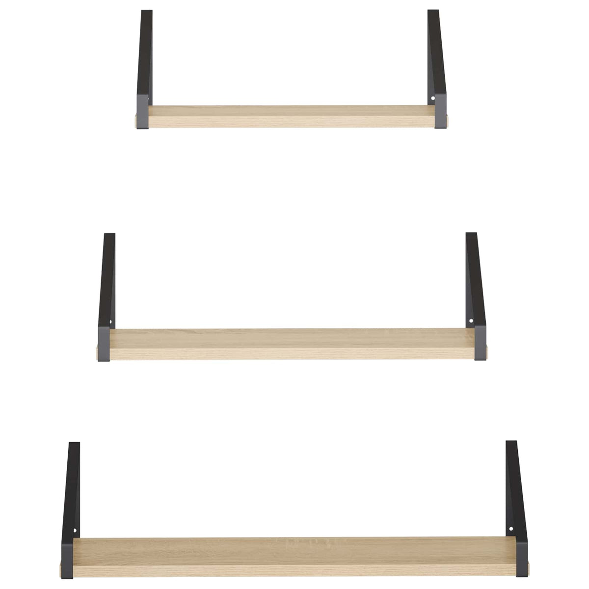 vidaXL Wall Shelves 3 pcs Sonoma Oak 60 x 16 x 15.5 cm