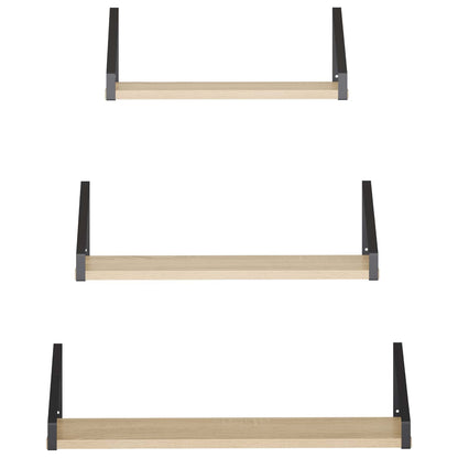 vidaXL Wall Shelves 3 pcs Sonoma Oak 60 x 16 x 15.5 cm