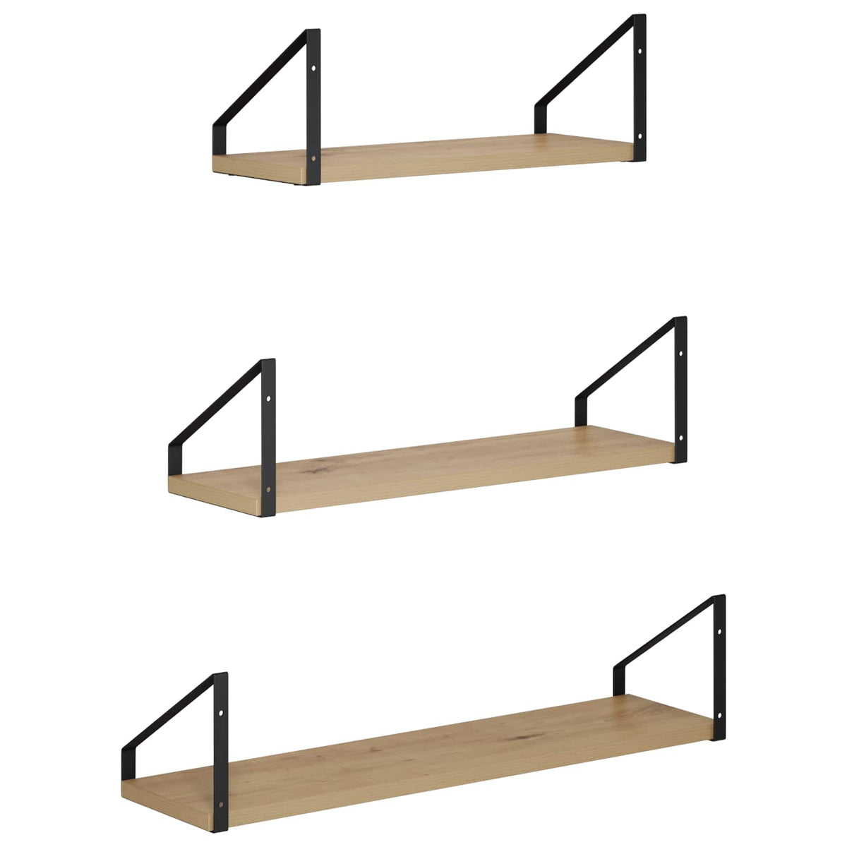 vidaXL Wall Shelves 3 pcs Artisan Oak 60 x 16 x 15.5 cm