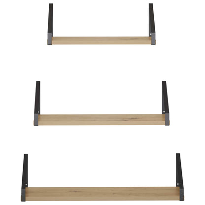 vidaXL Wall Shelves 3 pcs Artisan Oak 60 x 16 x 15.5 cm