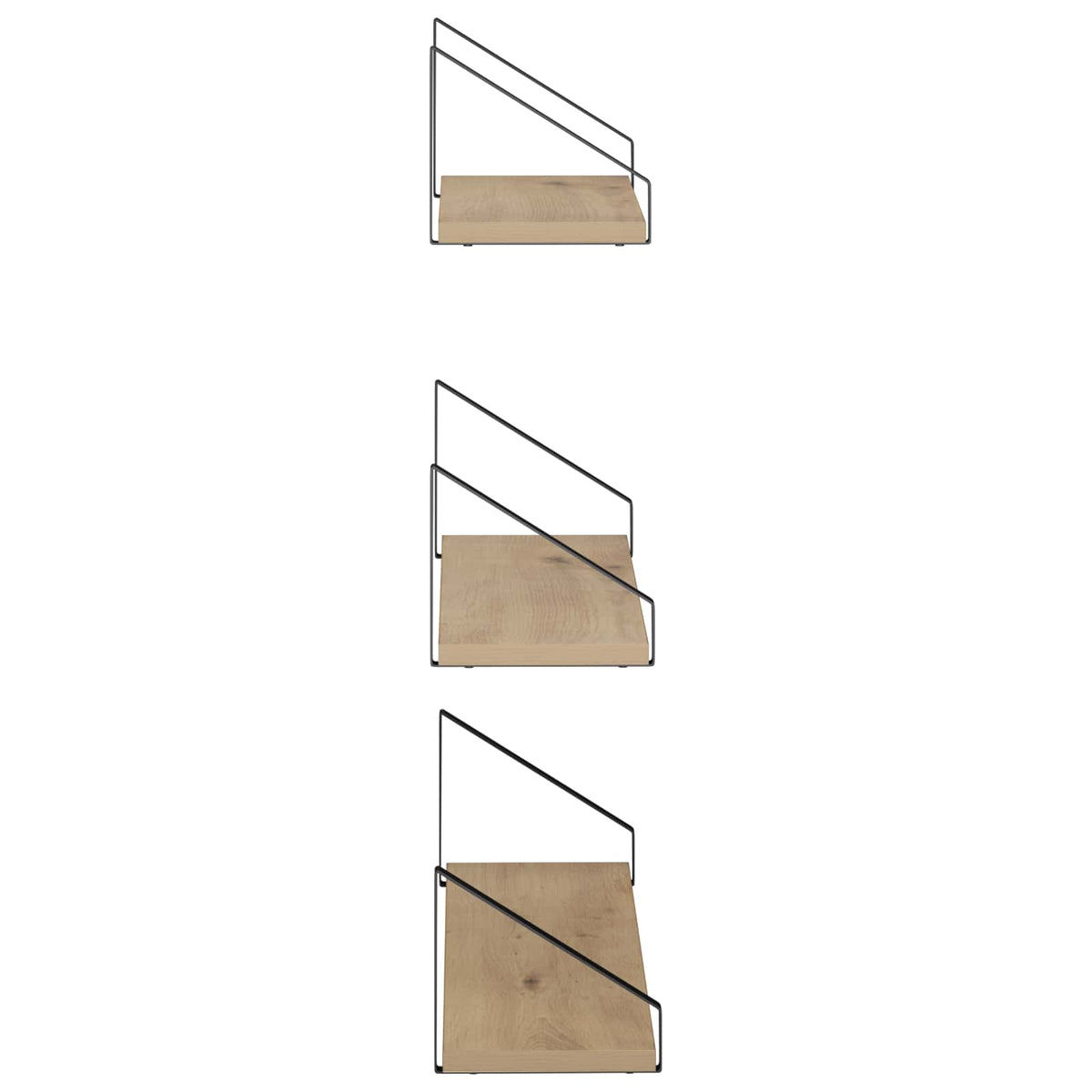 vidaXL Wall Shelves 3 pcs Artisan Oak 60 x 16 x 15.5 cm