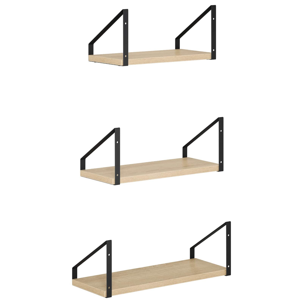 vidaXL Wall Shelves 6 pcs Sonoma Oak 40 x 16 x 15.5 cm