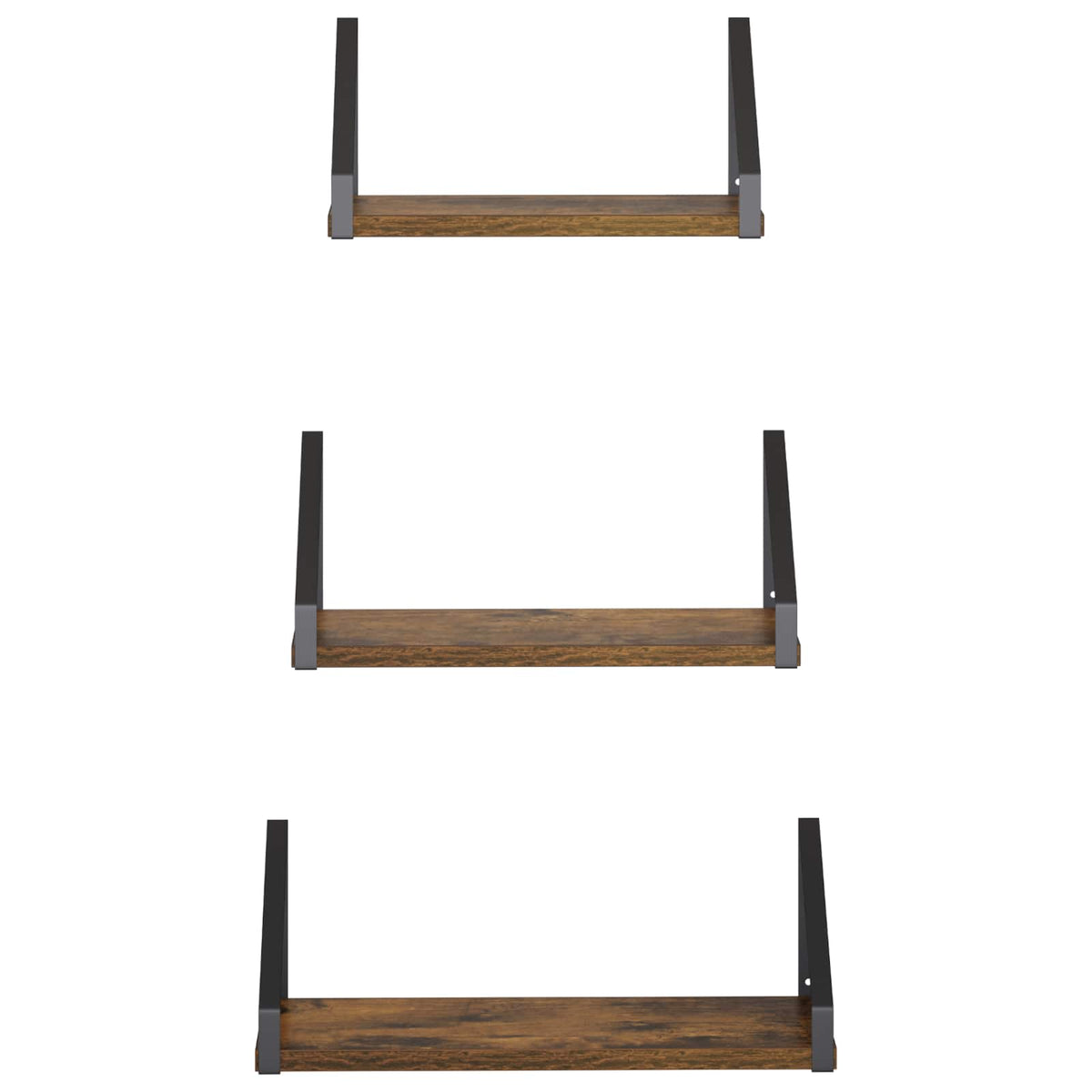 vidaXL Wall Shelves 6 pcs Smoked Oak 40 x 16 x 15.5 cm
