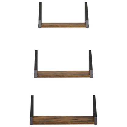vidaXL Wall Shelves 6 pcs Smoked Oak 40 x 16 x 15.5 cm