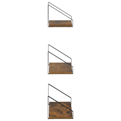 vidaXL Wall Shelves 6 pcs Smoked Oak 40 x 16 x 15.5 cm