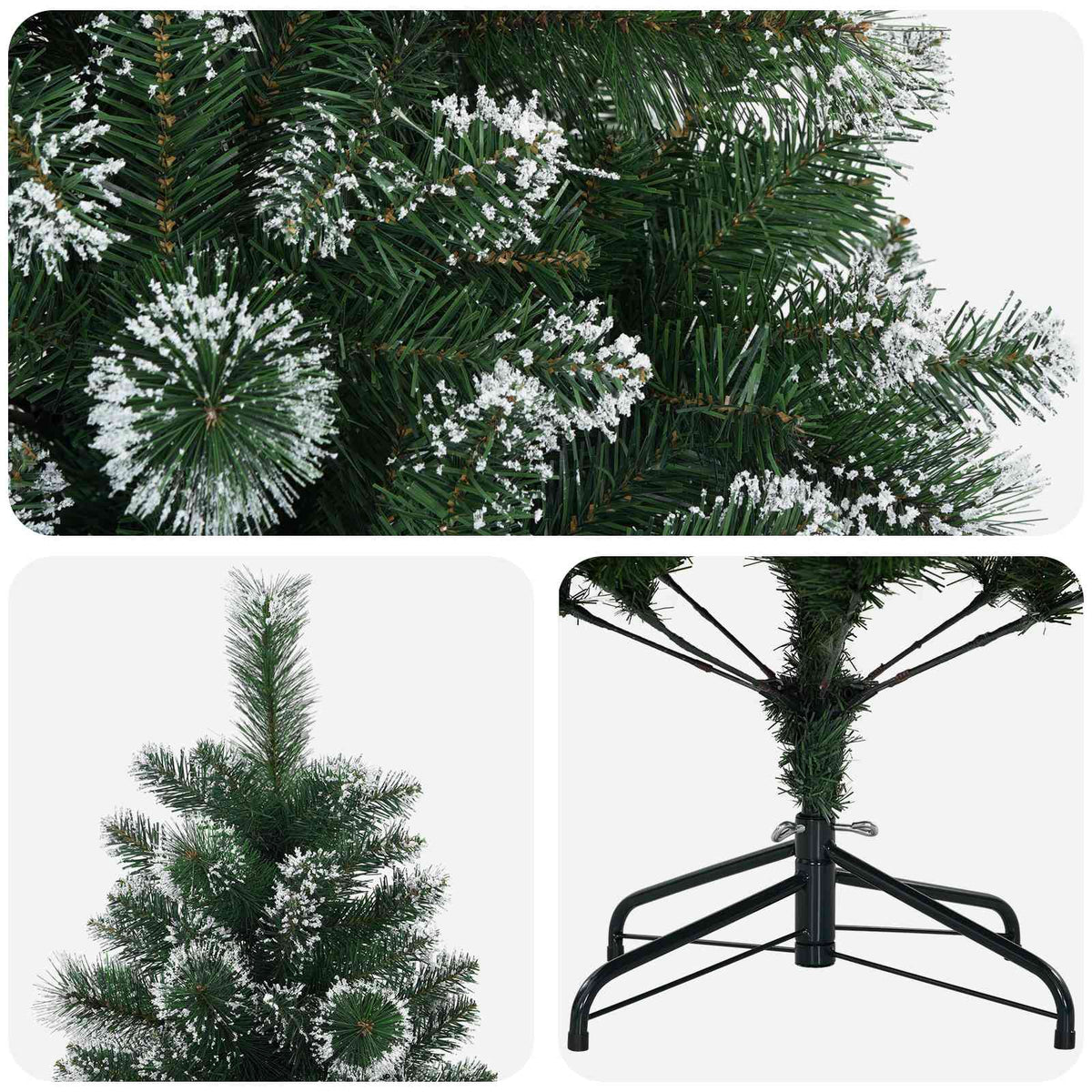 vidaXL Artificial Christmas Tree 120 cm PVC and Metal Green