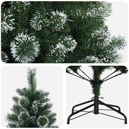 vidaXL Artificial Christmas Tree 120 cm PVC and Metal Green