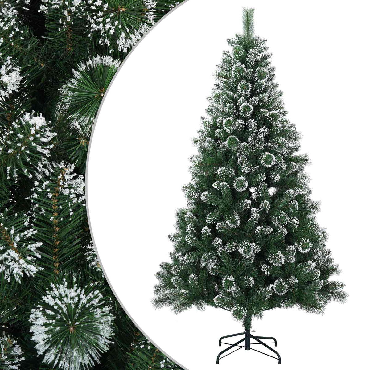 vidaXL Artificial Christmas Tree 120 cm PVC and Metal Green