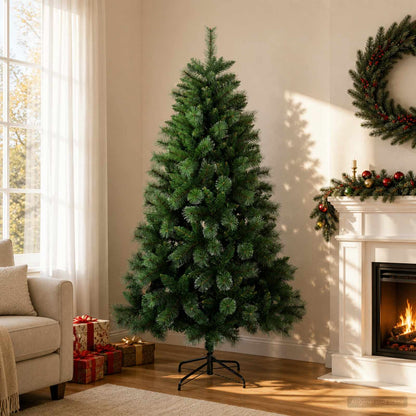 vidaXL Artificial Christmas Tree 120 cm PVC and Metal Green