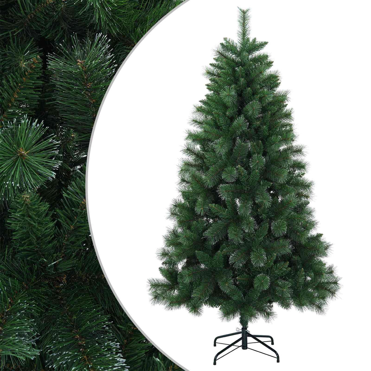 vidaXL Artificial Christmas Tree 120 cm PVC and Metal Green