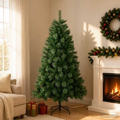 vidaXL Artificial Christmas Tree 150 cm PVC and Metal Green