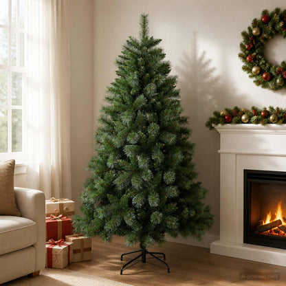 vidaXL Artificial Christmas Tree 210 cm PVC and Metal Green