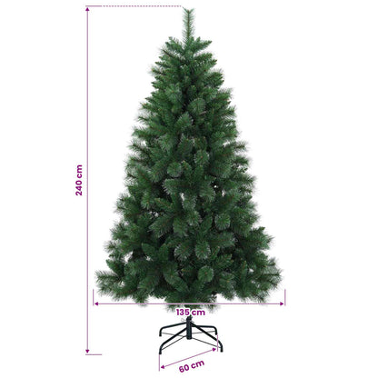 vidaXL Artificial Christmas Tree 240 cm PVC and Metal Green