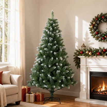 vidaXL Artificial Christmas Tree 180 cm PVC and Metal Green