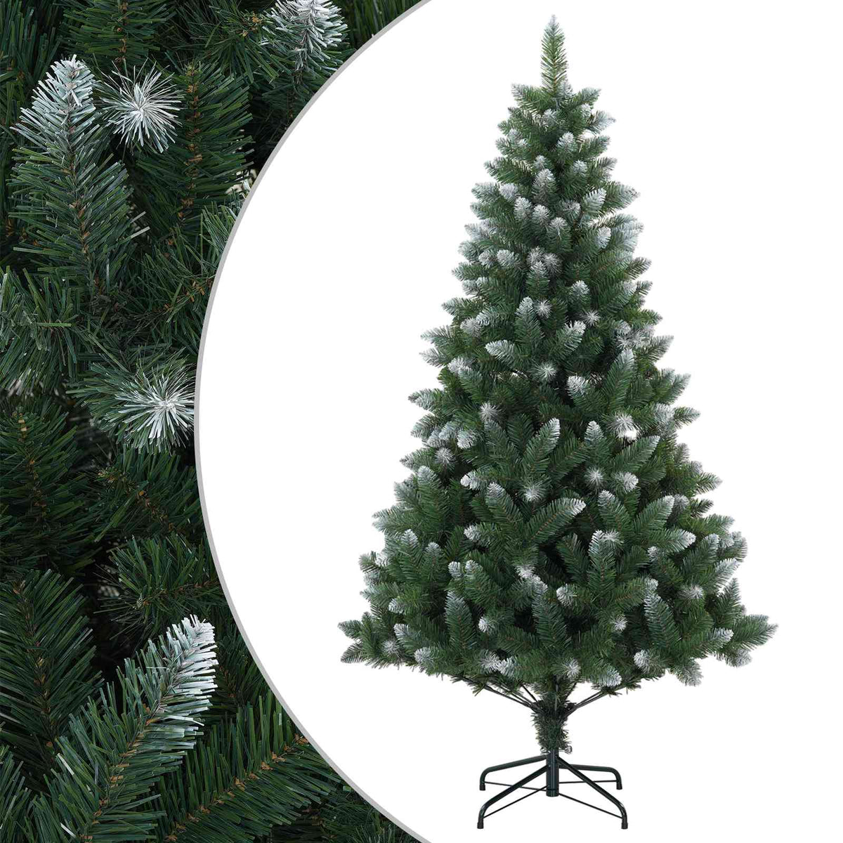 vidaXL Artificial Christmas Tree 180 cm PVC and Metal Green