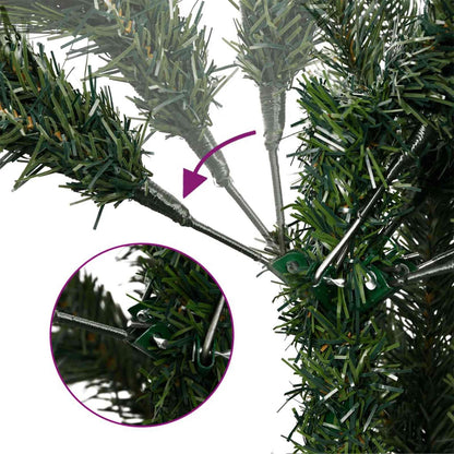 vidaXL Artificial Christmas Tree 180 cm PVC and Metal Green