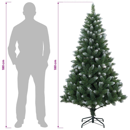 vidaXL Artificial Christmas Tree 180 cm PVC and Metal Green