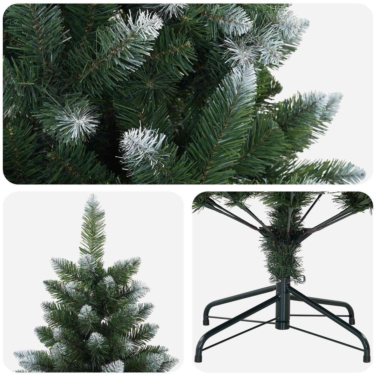 vidaXL Artificial Christmas Tree 210 cm PVC and Metal Green