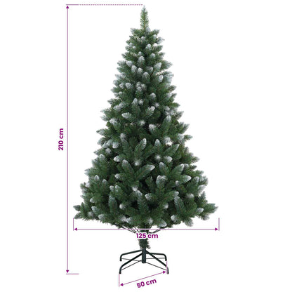 vidaXL Artificial Christmas Tree 210 cm PVC and Metal Green