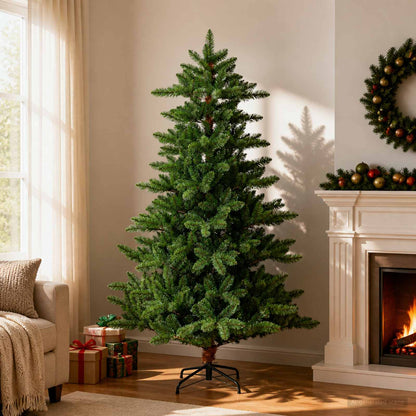 vidaXL Artificial Christmas Tree 120 cm PVC and Metal Green