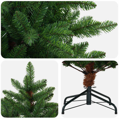 vidaXL Artificial Christmas Tree 180 cm PVC and Metal Green
