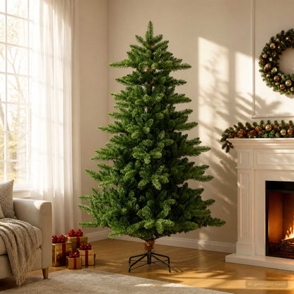 vidaXL Artificial Christmas Tree 180 cm PVC and Metal Green
