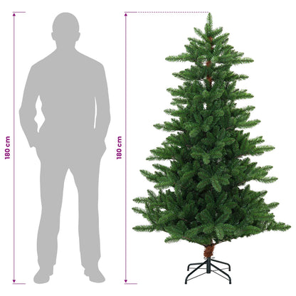 vidaXL Artificial Christmas Tree 180 cm PVC and Metal Green