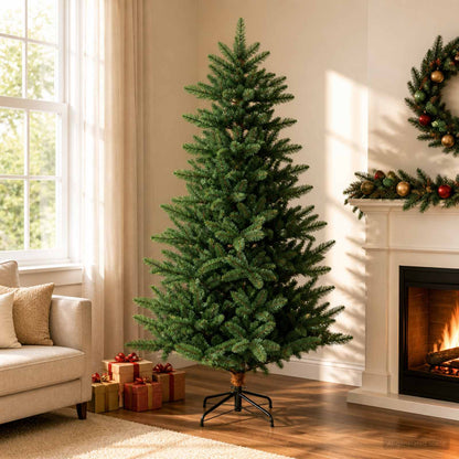 vidaXL Artificial Christmas Tree 240 cm PVC and Metal Green