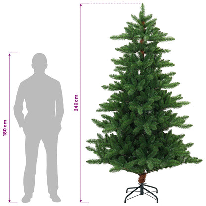 vidaXL Artificial Christmas Tree 240 cm PVC and Metal Green