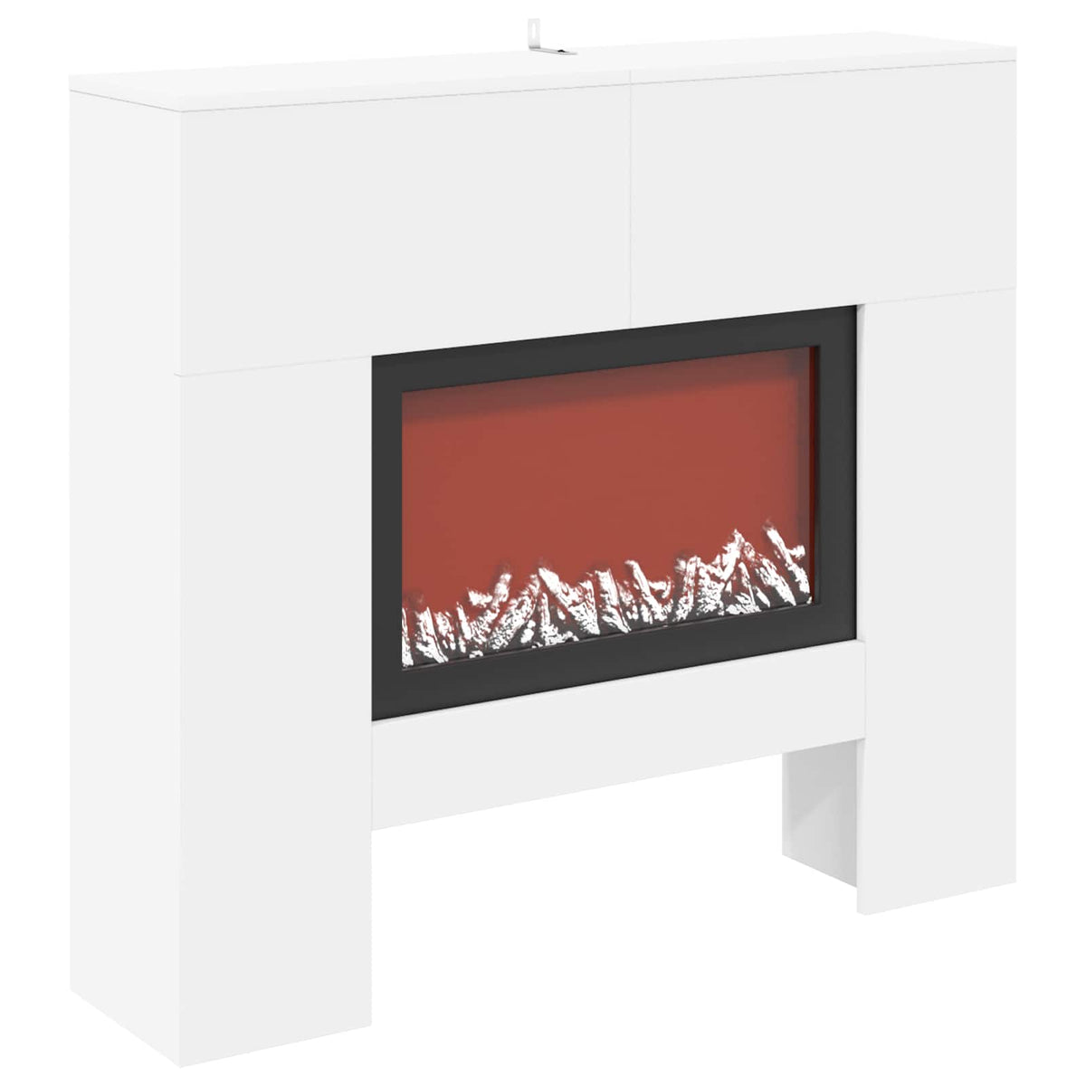 vidaXL Electric Fireplace White 100 x 24.5 x 90 cm Engineered wood