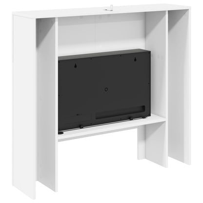 vidaXL Electric Fireplace White 100 x 24.5 x 90 cm Engineered wood