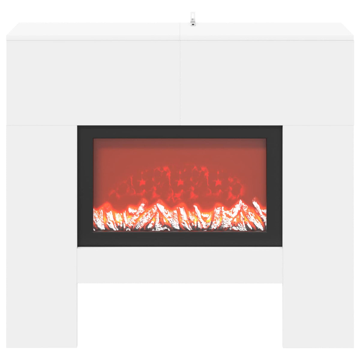 vidaXL Electric Fireplace White 100 x 24.5 x 90 cm Engineered wood