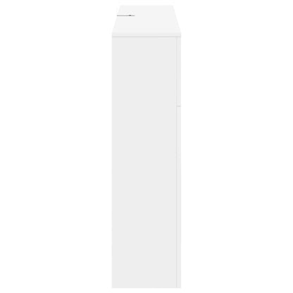 vidaXL Electric Fireplace White 100 x 24.5 x 90 cm Engineered wood