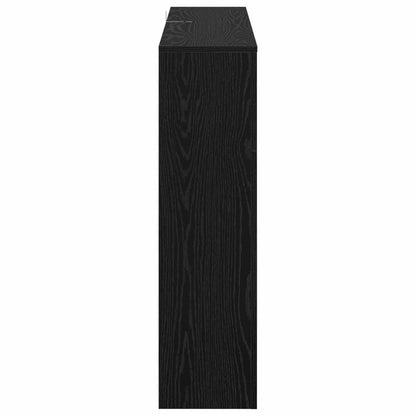 vidaXL Electric Fireplace Black Oak 100 x 24.5 x 90 cm Engineered wood