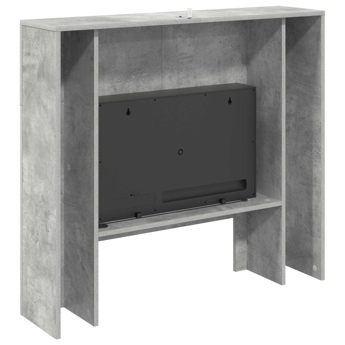 vidaXL Electric Fireplace Concrete 100 x 24.5 x 90 cm Engineered wood