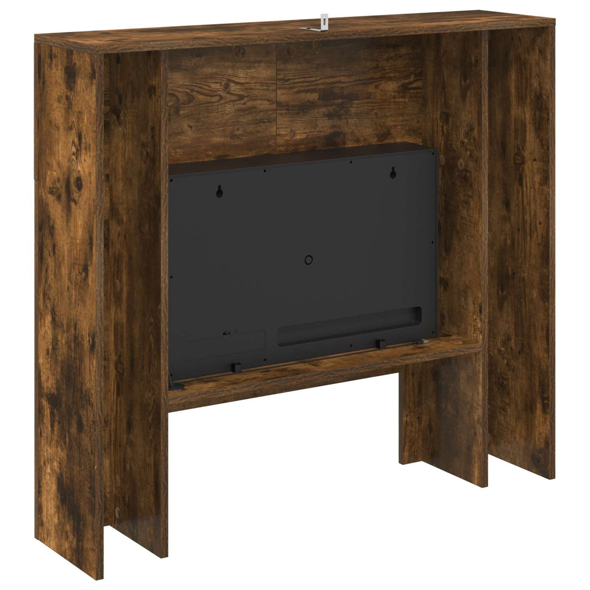 vidaXL Electric Fireplace Smoked Oak 100 x 24.5 x 90 cm