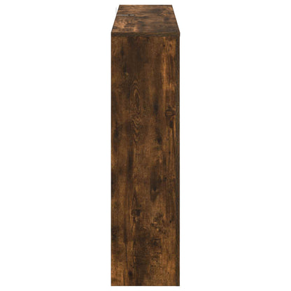vidaXL Electric Fireplace Smoked Oak 100 x 24.5 x 90 cm
