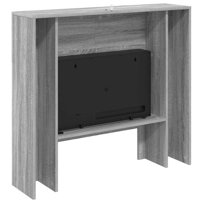 vidaXL Electric Fireplace Grey Sonoma 100 x 24.5 x 90 cm