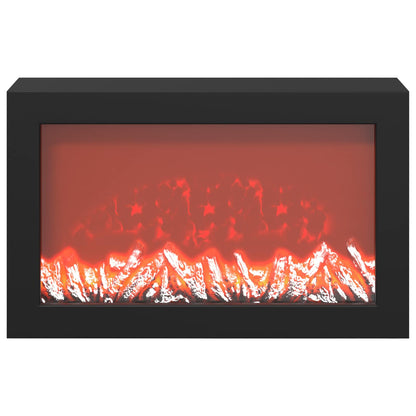 vidaXL Electric Fireplace Grey Sonoma 100 x 24.5 x 90 cm