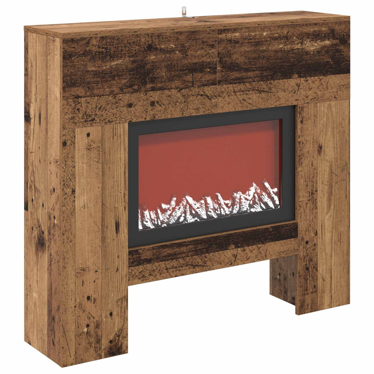 vidaXL Electric Fireplace Old Wood 100 x 24.5 x 90 cm Engineered wood